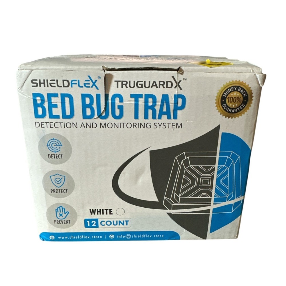 Bed Bug Trap 12‎ Pack TruGuard X Insect Interceptor Traps for Bed Bugs White NEW